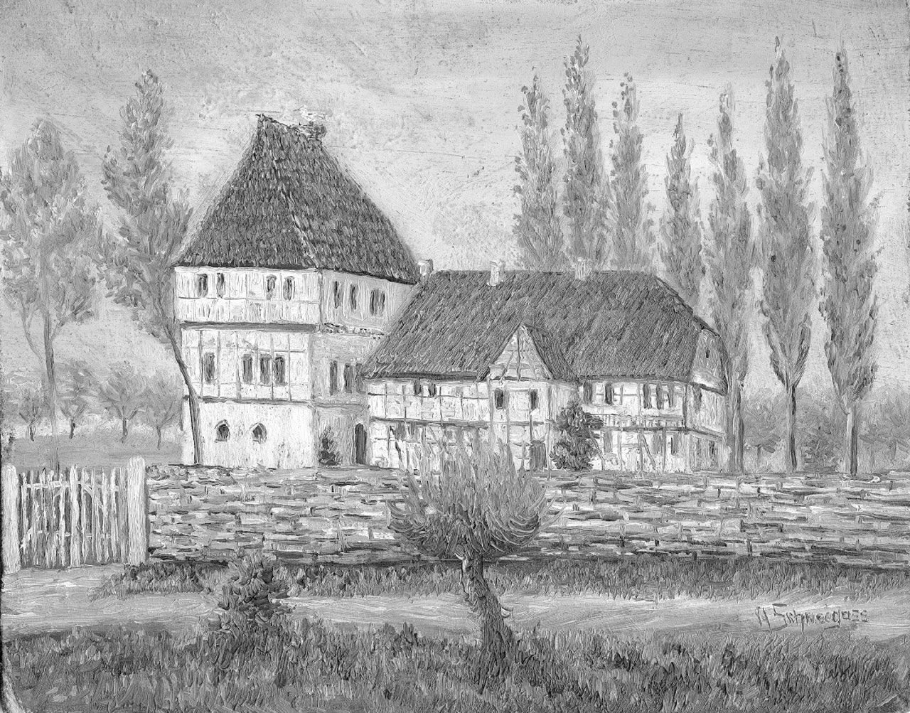 Wasserschloss-Laucha-Gemaelde-01 Wasserschloss von Laucha Gemälde