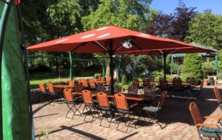 Parkgaststätte Laucha - Biergarten im Sommer