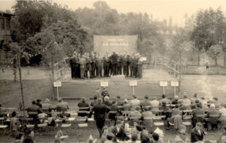 Veranstaltung im Park Laucha, Ende der 50er Jahre auf der Tanzbühne