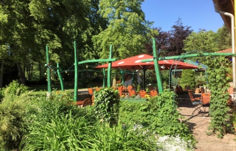 Parkgaststätte Laucha - Biergarten im Sommer